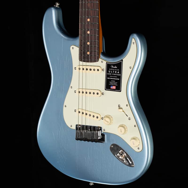Fender American Ultra Luxe Vintage '60s Stratocaster Rosewood Fingerboard Ice Blue Metallic (344) image 1
