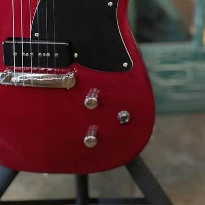 Squier Paranormal Strat-o-Sonic SS Electric Guitar in Transparent Crimson Red image 21