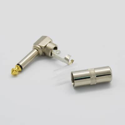 Immagine 3FT 15 Gauge Speaker Cable 1/4" Right Angle to Right Angle Pro Audio Cord - 3