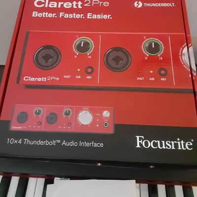 Focusrite Clarett 2Pre Thunderbolt Audio Interface 2018 - Red image 4