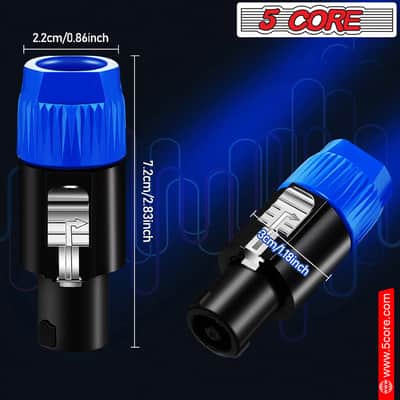 5Core Speakon Adapter High Quality Audio Jack Male Audio Pin Speaker Adapter Connector image 5
