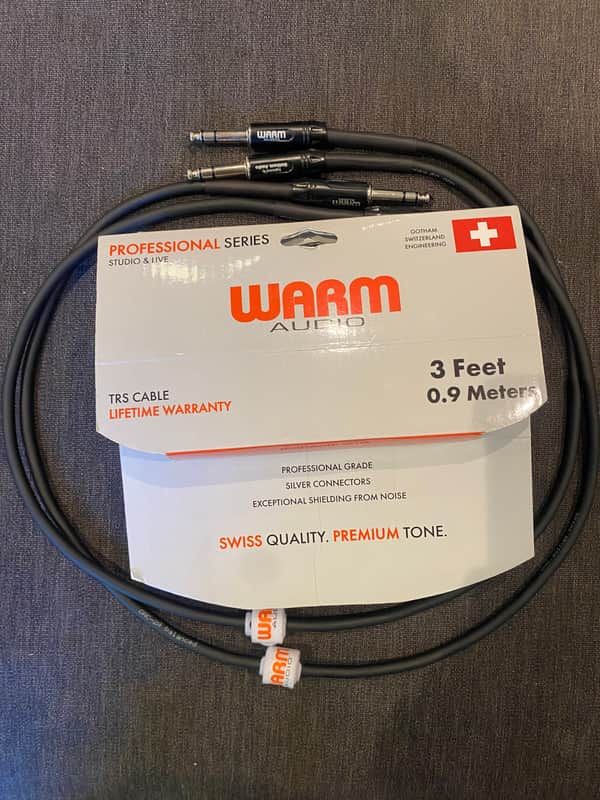 Warm Audio Pro Series TRS Cable (3ft - 0.9m) 2025 - Black image 1