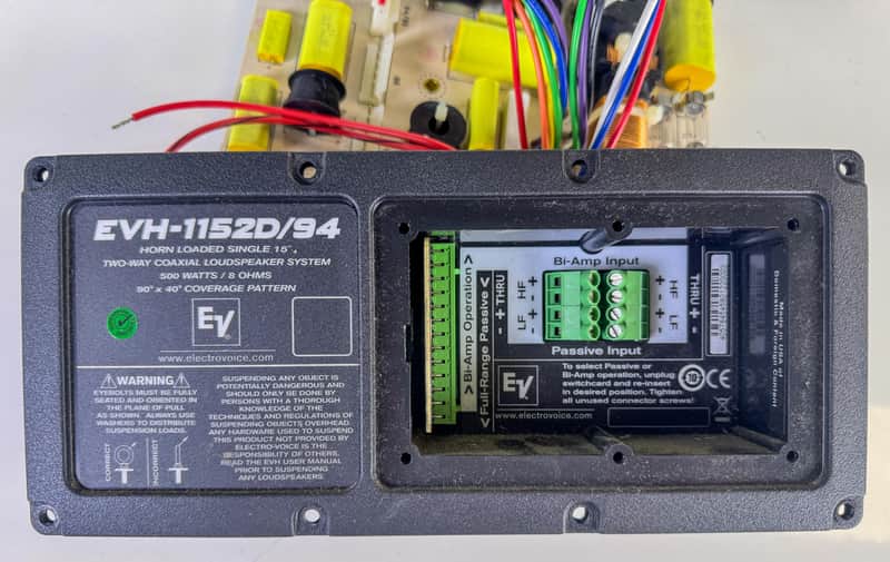 Electro-Voice EVH-1152D Input and Crossover from Working Enclosure image 1