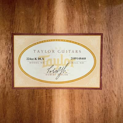 Taylor 224ce-K DLX Acoustic Electric - Koa image 3