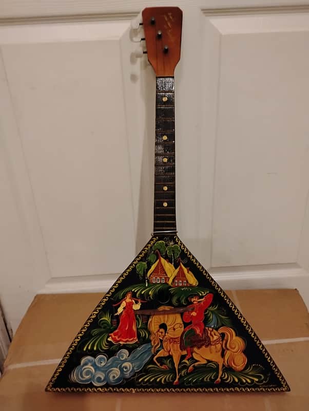 Fulcrum International Sovietski Collection Mahogany Balalaika Russian Hand Painted image 1