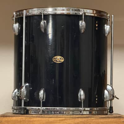 1970's Slingerland 16" Black 16x16 Floor Tom 3-Ply Maple image 11
