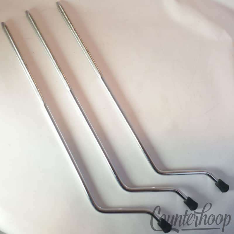 *Yamaha Recording Custom 3x Floor Tom Drum Legs Vintage 80s Chrome Japan 16,18"* - Very Good image 1