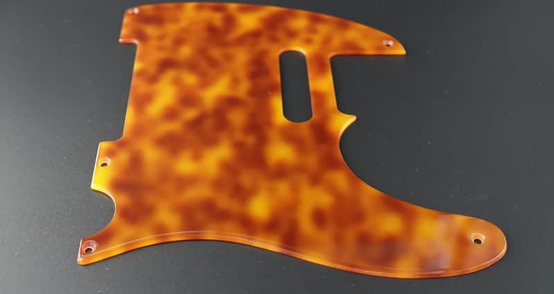 [Made to order] Pickguard Telecaster 5 Holes "Vintage" - Caramel Tortoise image 1