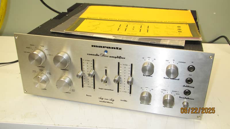 Early Marantz, 1970 Model 30 Stereo Amplifier - Sun Valley - "Patent Pending" image 1