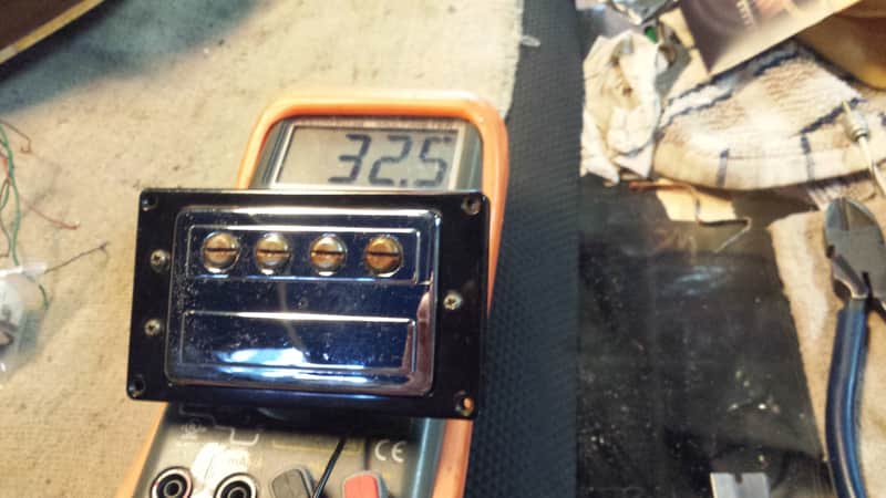 Guild Humbucking Bass pickup  1960's chrome 32.5K! image 1