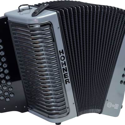 Hohner Corona C-II GCF Diatonic Button Accordion, Silver Rainbow image 1
