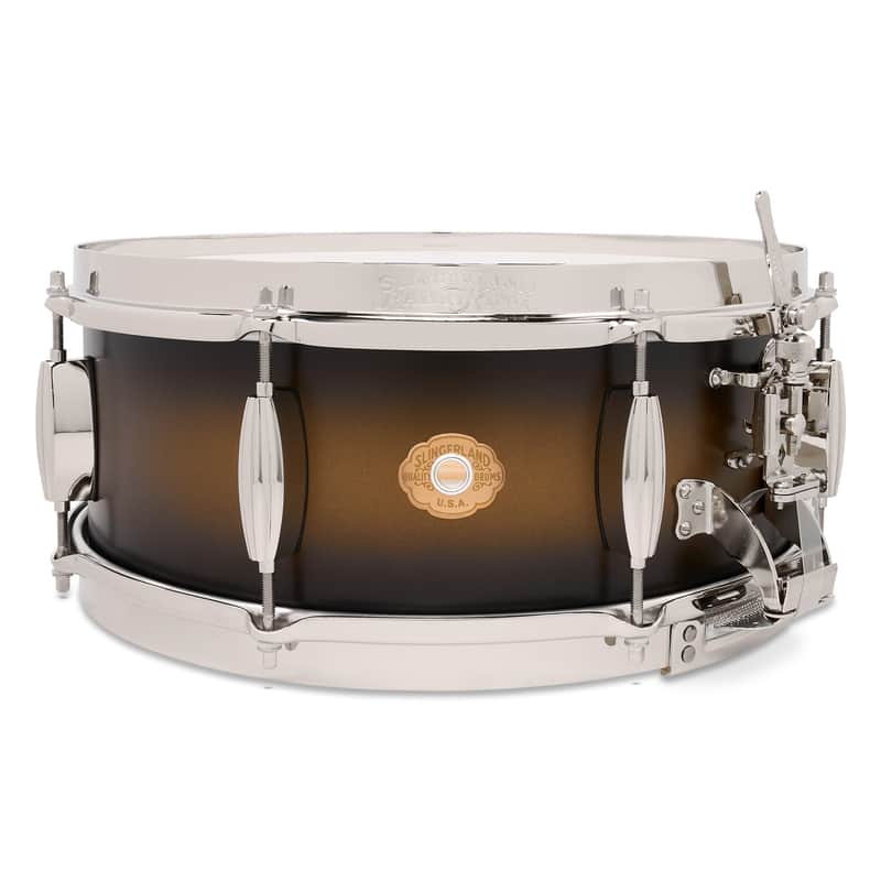 Slingerland Radio King Snare Drum, 5.5x14", Black & Gold Lacquer image 1