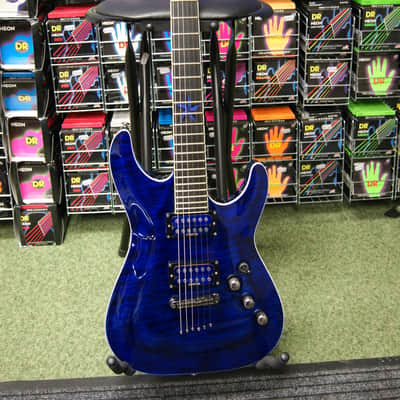 Schecter Diamond Series C-1 Exotic Star in blue (Made in Korea) S/H image 5