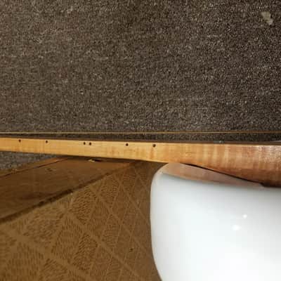 Snikle Bedpan Cigar Box Guitar 3 String Fretless Elec/Acoustic Slide Guitar 2017 Oak Neck image 5