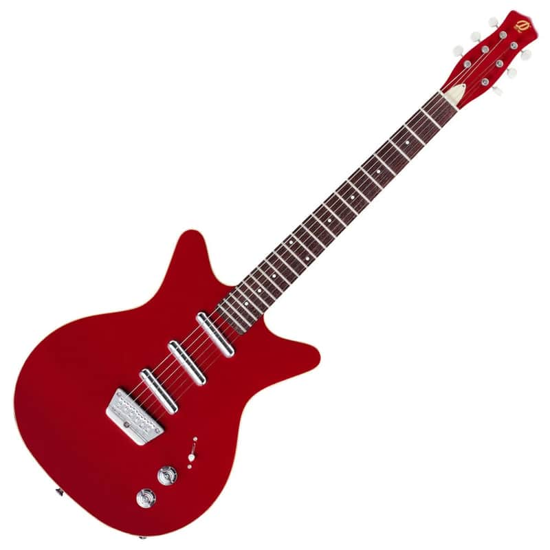 Danelectro TRIPLE DIVINE - RED Double Cutaway Shorthorn Shape Semi-Hollow Body C Shape Neck 6-String Electric Guitar image 1