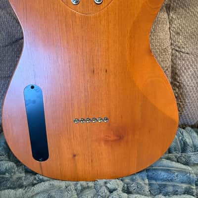 Custom Double cut P \ Tele style. Koa 10 top Mahogany body roasted maple neck image 4