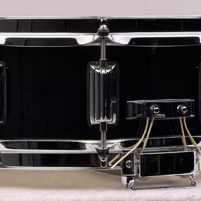 Rogers 5x14" Wood Dynasonic Reissue Snare Drum - Black Lacquer image 4