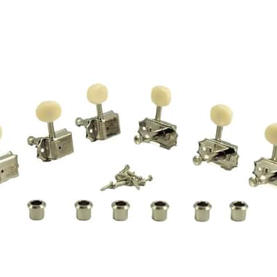 Kluson Deluxe KD-3-NP 3 per side with white buttons *Free Shipping in the USA* image 1