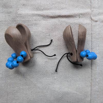 Finger Castanets One Pair Wooden Clappers image 2