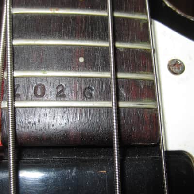 Vintage 1966 Mosrite Celebrity Hollowbody Bass Short Scale Sunburst image 7