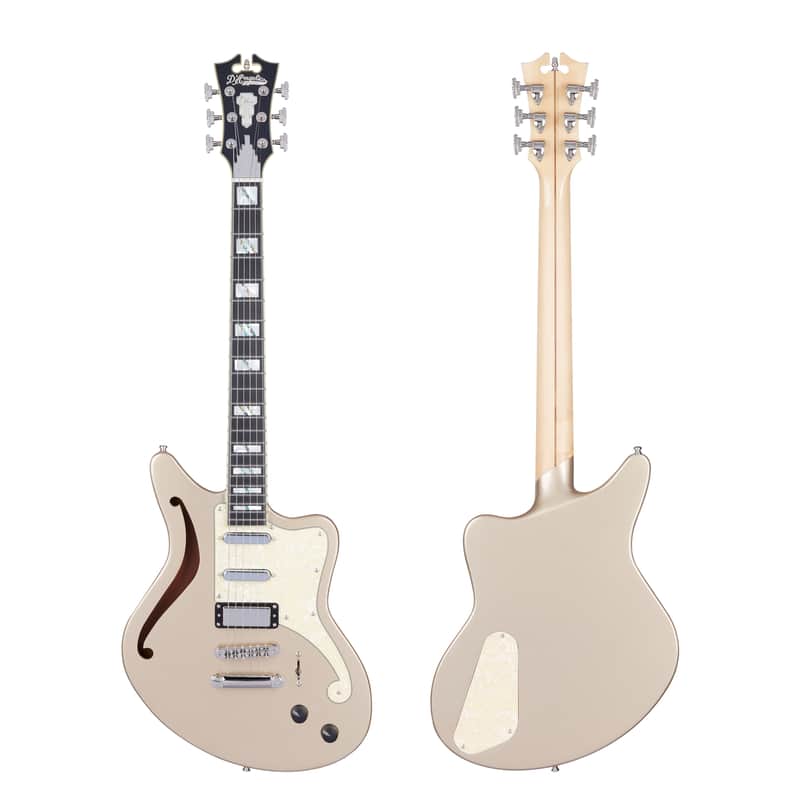 D'Angelico Deluxe Bedford SH Electric Guitar-Desert Gold Finish NEW w/Hard Case image 1