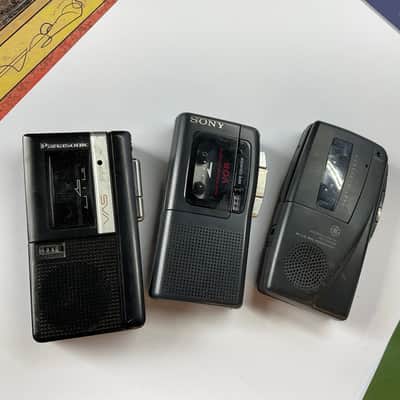 Lot of 3 Microcassette Recorder Lot - Sony M-717V, Panasonic RN-112, GE No. 3-5379B Vintage Tape Cassette FOR PARTS or REPAIR image 2