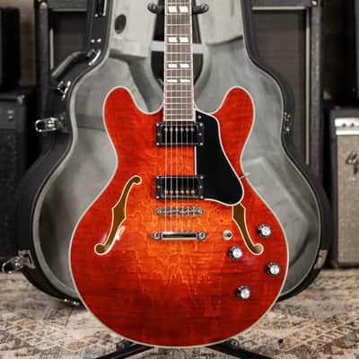 Eastman T486 Thinline Semi-Hollow Electric Guitar - Classic with Hardshell Case image 13