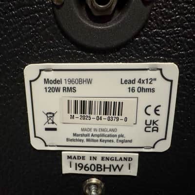 Marshall 4x12 Handwired Speaker Cabinet (1960BHW) image 4