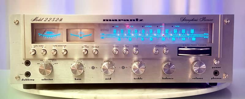 ✨ Marantz 2252B Vintage Stereo Receiver – Professionally Serviced – Partial Recap – 52 WPC – Custom Cover – BVA image 1