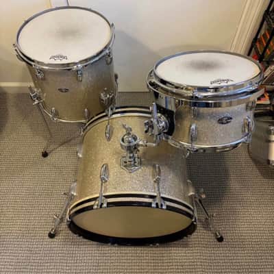 Slingerland 1970s Bop Kit 12 14 18 - Silver Sparkle image 2