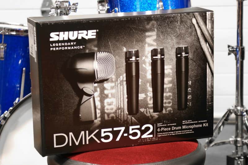 Shure DMK57-52 Drum Microphone Kit (3) SM57, (1) Beta 52A, Padded Case image 1