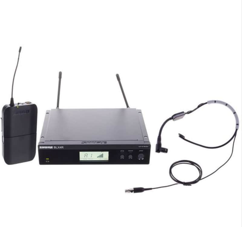 Mint Shure BLX14R/SM35-H11 Wireless Microphone System with BLX4R Rack Mount Receiver, BLX1 Bodypack and SM35 Headset Condenser Mic for Hands-Free Audio, Perfect for Active Performers - H11 Band image 1
