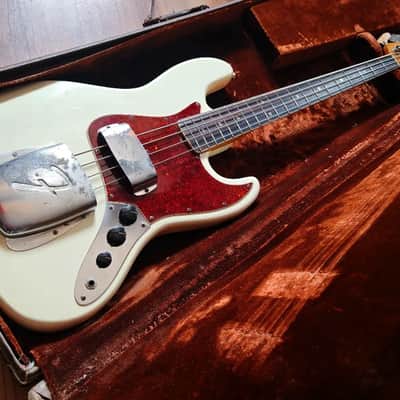 1966 Fender Jazz Bass - Olympic White image 1