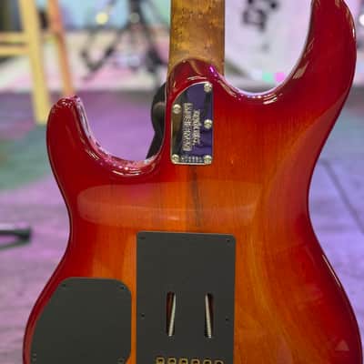Ernie Ball Music Man Steve Lukather Signature Luke III Maple Top HSS 2016 - 2022 - Cherry Burst Flame image 9