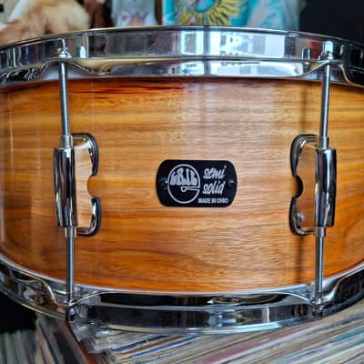 15x6.5 Canary wood Exotic steam bent semi-solid snare drum by Erie drums and shells image 1