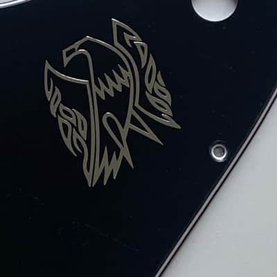 Gibson Firebird Bass Retro Logo Bird Guitar 3D Transfer Metal Sticker(silver) image 2