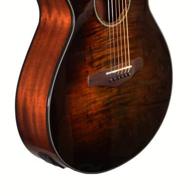 Ibanez AEG70L-TIH Left Handed Acoustic/Electric Guitar – Tiger Burst High Gloss 2024 - Tiger's Eye Burst image 8