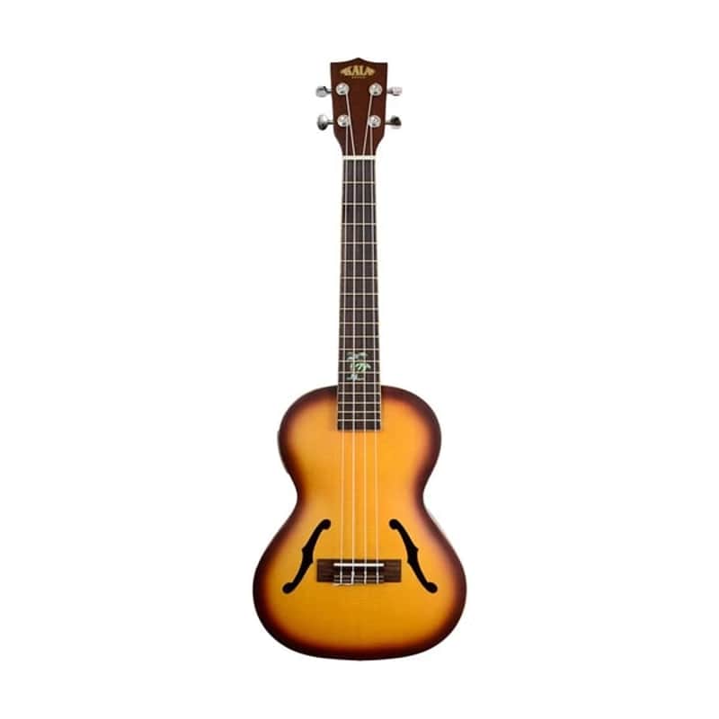 Kala KA-JTE/HB Jazz Archtop Tenor Ukulele, Honey Burst image 1