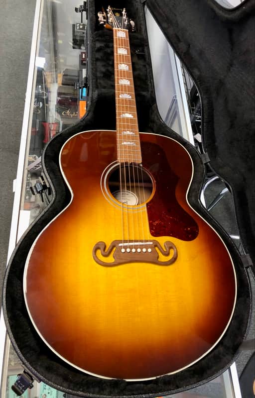 Gibson SJ-200 Studio Walnut Burst Acoustic Electric, Rosewood Fingerboard with Case