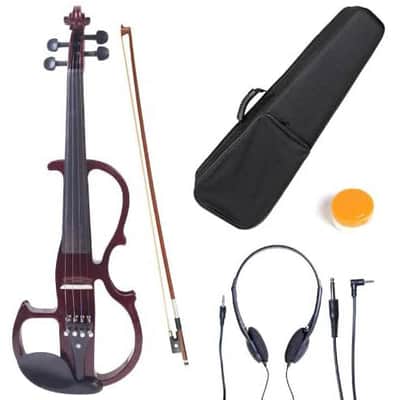 Cecilio CEVN Style 2 Silent Electric Solid Wood Violin - Metallic Blue image 11