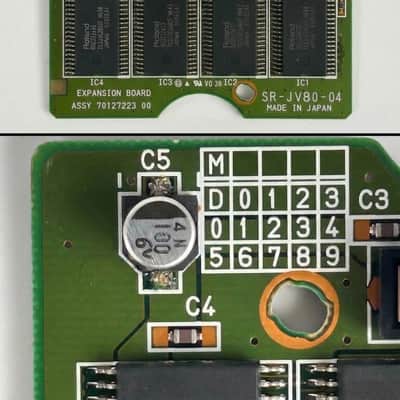 Repaired Roland SR-JV80-05 WORLD Expansion Board Capacitor replaced image 6