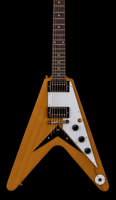 Epiphone 1958 Korina Flying V (2024) - Aged Natural #24764 with Original Hard Case image 1