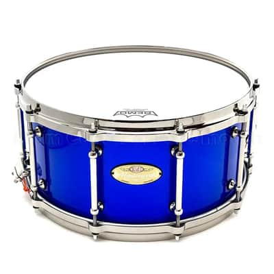 Pearl Masterworks Maple/Gum Snare Drum 14x6.5 Kobalt Blue Metallic w/Nickel Hw