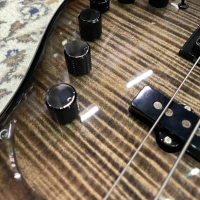 Miura Guitars USA MB-2 5st 5A Flame Maple / Ash / Dark roasted flame maple Fertboard 5 strings Hi-end Jazz Bass guitar image 10