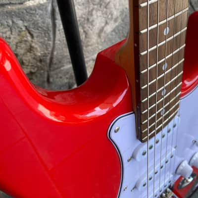Vision Stratocaster ST5 Electric Guitar Starter Kit - Red - NEW image 11