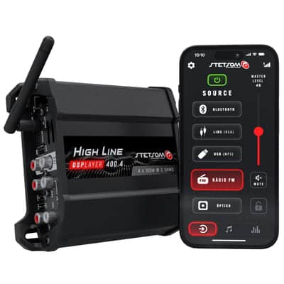 Stetsom HL400.4 Car Amplifier 4-Channel DSP Player Bluetooth FM Radio image 8