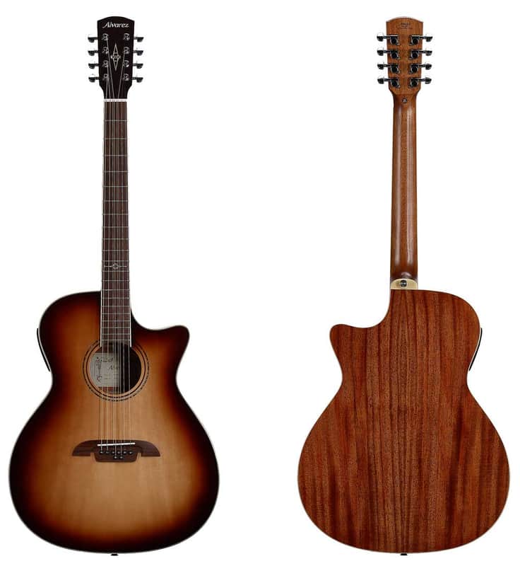 Alvarez AG60-8CESHB Grand Auditorium 8-String Acoustic Electric Guitar image 1