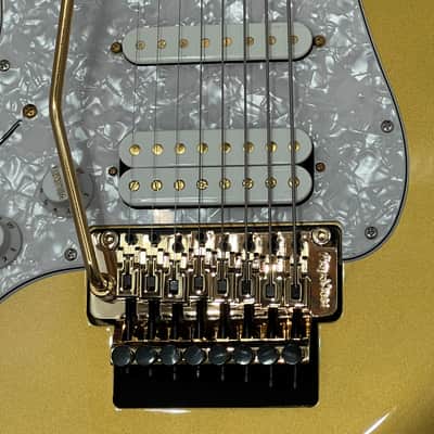 ESP LTD JRV-8FR Javier Reyes Signature Series 8-string Left-hand Metallic Gold  2023 New Overstock Closeout Last One !!! image 9