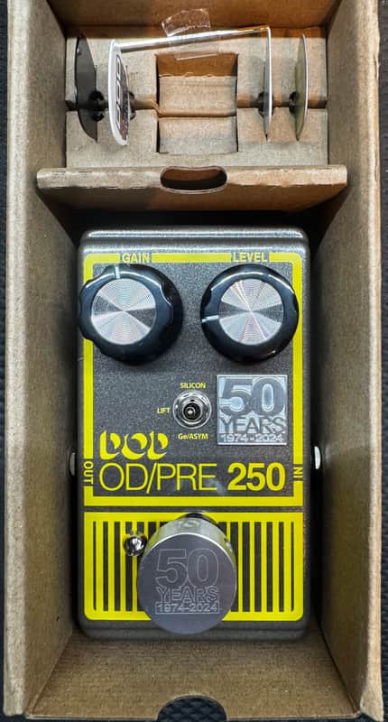 DOD 50th Anniversary Overdrive Preamp 250 2024 - Grey / Yellow image 1