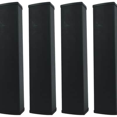 (6) Rockville WET ARRAY 5 BLACK Line Array Speakers For church/School/Auditorium image 1
